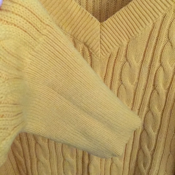 22-24W Lane Bryant  Slouchy V-neck Cotton Cable Knit Sweater - Picture 6 of 16